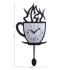 1157 B Laser Cut Coffee Cup Pendulum Wall Clock