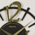 1166 BG Laser Cutting Antique Black, Gilding Digit Wall Clock