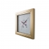 151 G2 Gold Color Square Wooden Wall Clock