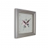 151 S2 Silver Color Square Wooden Wall Clock