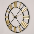 26100 BG Metal And Wood Gilded Large Size Skeleton Wall Clock