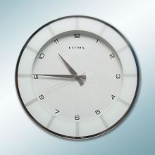 0075 SWW Metal Case Chrome Plated 41 Cm. Wall Clock