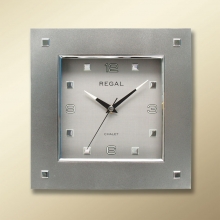 0432 SS Square Wall Clock Luminuous Hourmarks