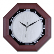 158 RI Birch Octagonal Wooden Clock
