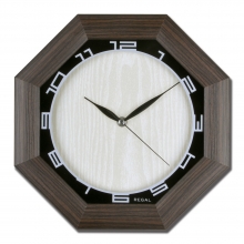 158 VI Wenge Octagonal Wooden Clock
