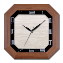 160 AI Walnut Octagonal Wooden Clock
