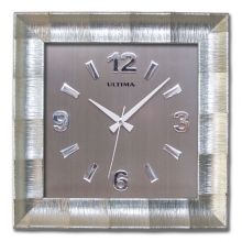 1677 SS Solid Wood Gilded Square Wall Clock