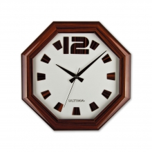 194 ZW Wooden HiGloss Octagonal Wall Clock