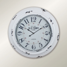 2036 W Metal Case Retro Antique Paint Wall Clock