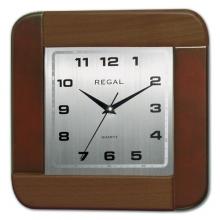 2501 Solid Wood Square Bicolor Wall Clock