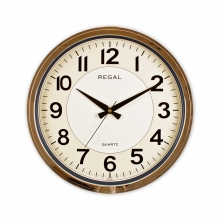 9105 RGI RedGold Metallized Round Wall Clock