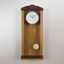 9282 EP Quarter Striking Battery Operated Wooden Pendulum Wall Clock