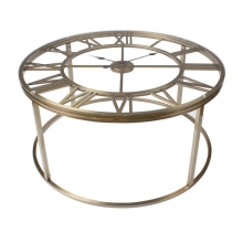 T 2688 G Metal Side Table With Skeleton Clock 76 cm.